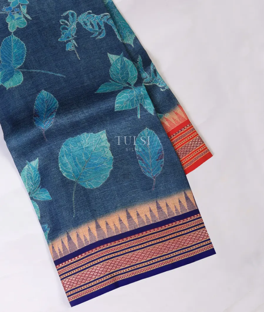 Blue Vidarbha Tussar Saree T640941-image