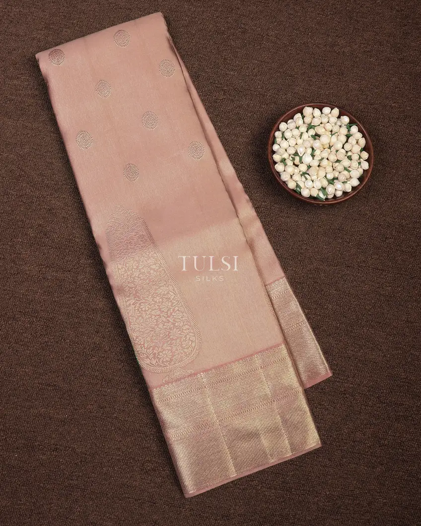 Dusty Rose Kanjivaram Silk Saree T703471-image