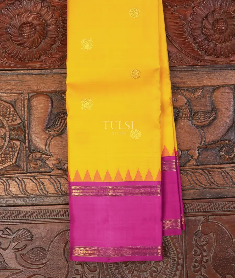 Yellow Kanjivaram Silk Saree T718507-image