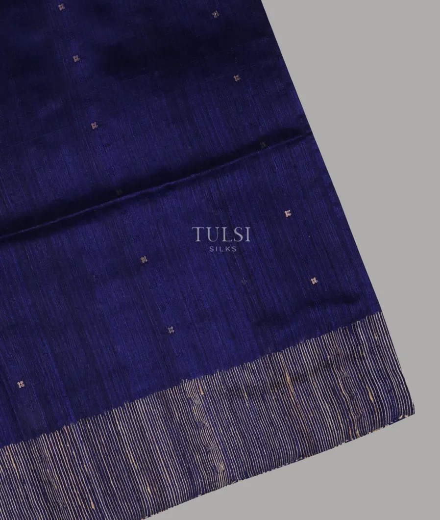 Blue Handwoven Tussar Saree T698668-image