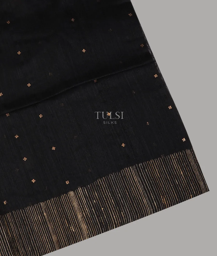 Black Tussar Organza Saree T707962-image