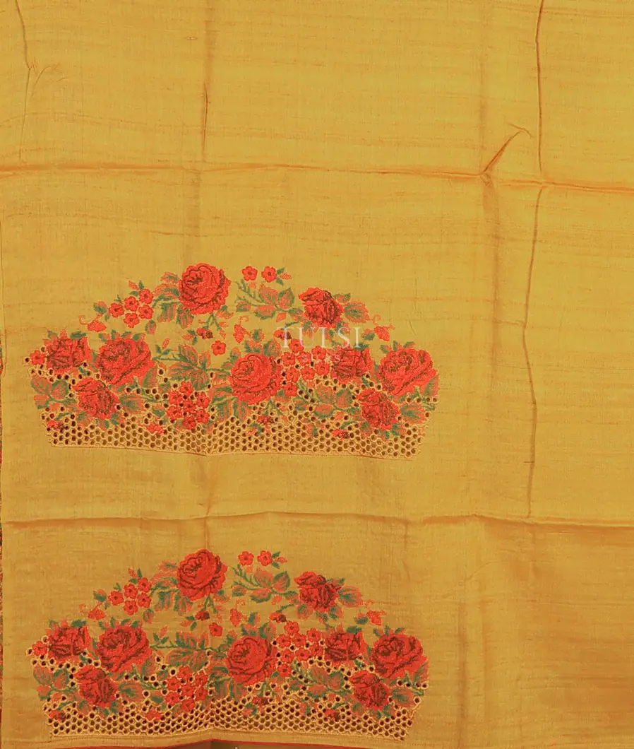 yellow-tussar-cutwork-saree-t713747-t713747-c