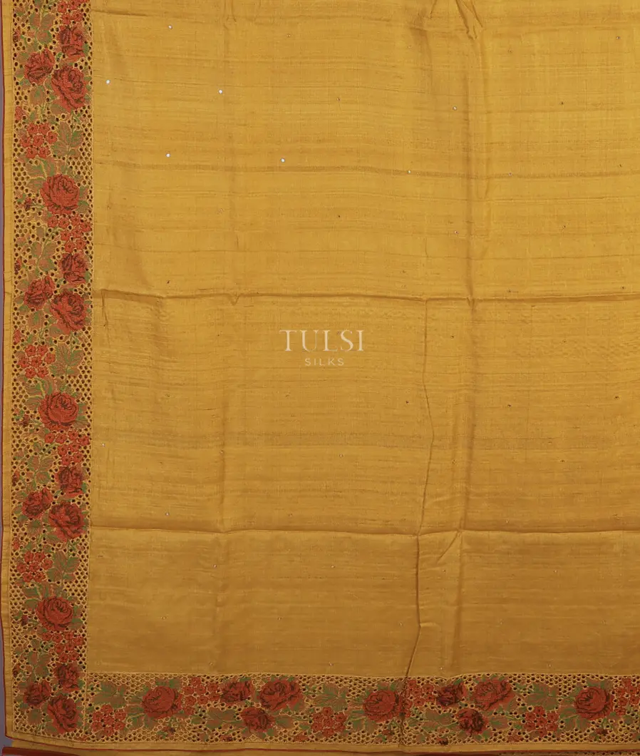 yellow-tussar-cutwork-saree-t713747-t713747-d
