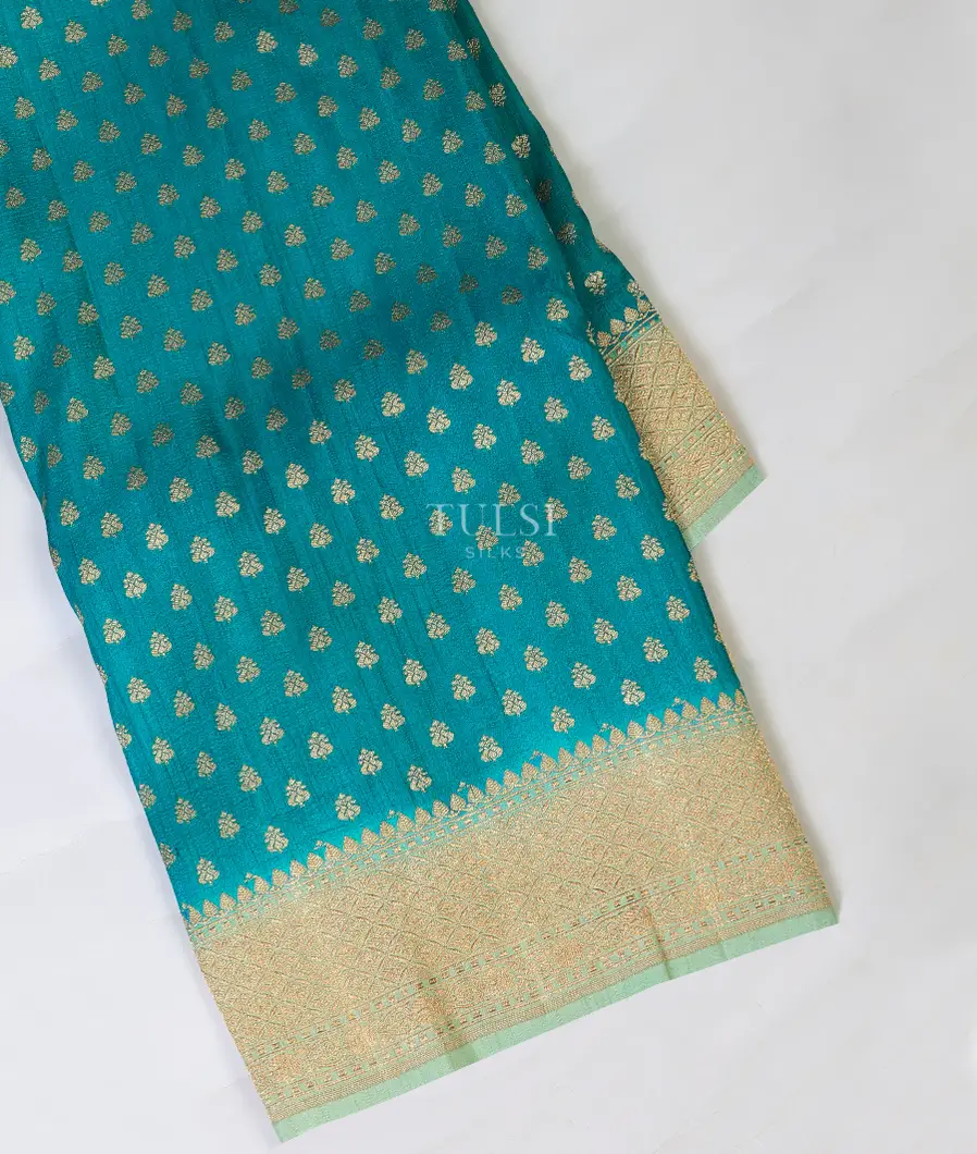 Blue Banaras Tussar Georgette Saree T707358-image