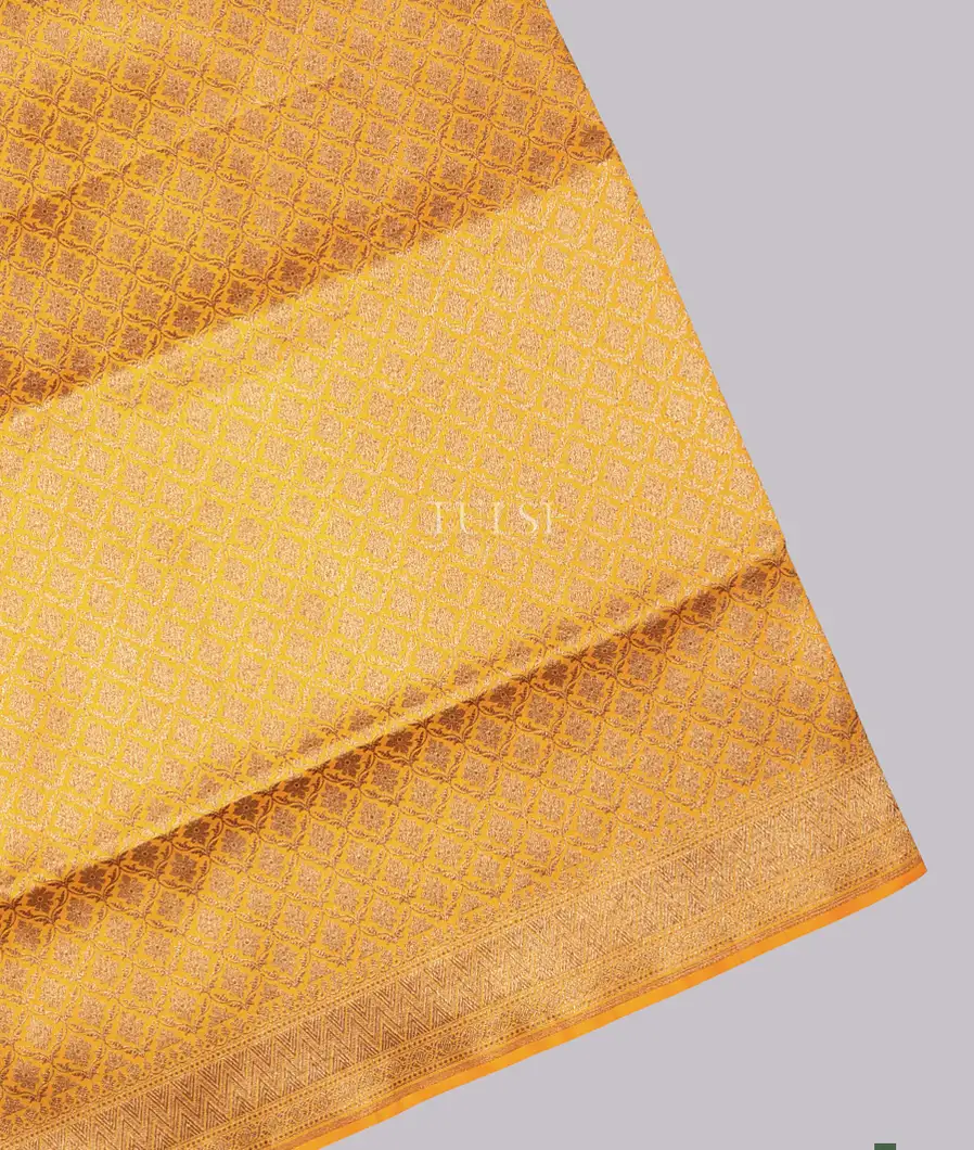 Yellow Banaras Silk Saree T709531-image