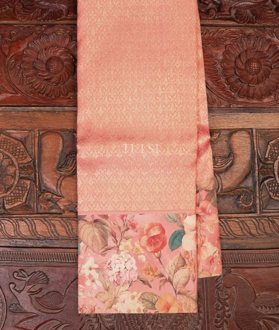 Pink Printed Kanjivaram Silk Saree T713025-image