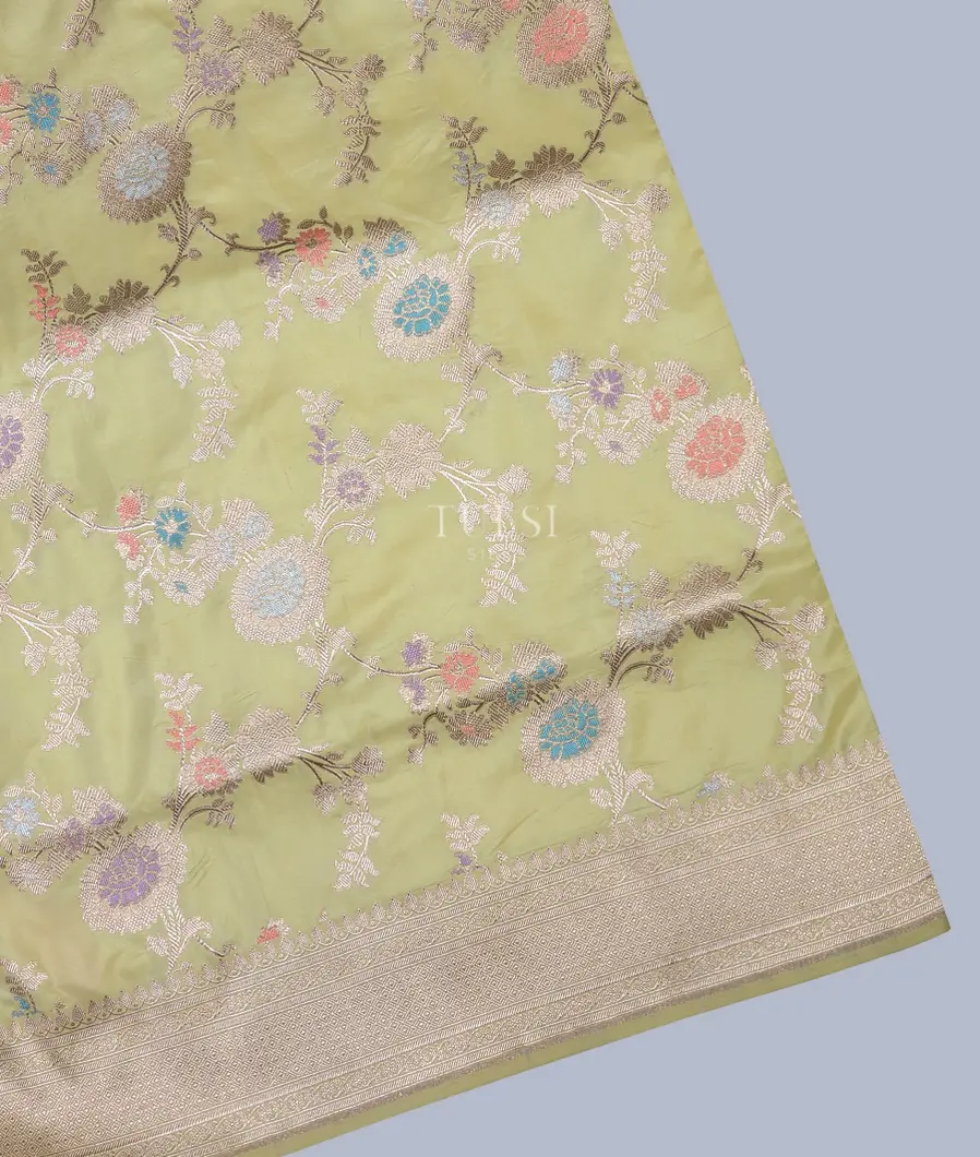 Light Green Banaras Tissue Silk Saree T709878-image