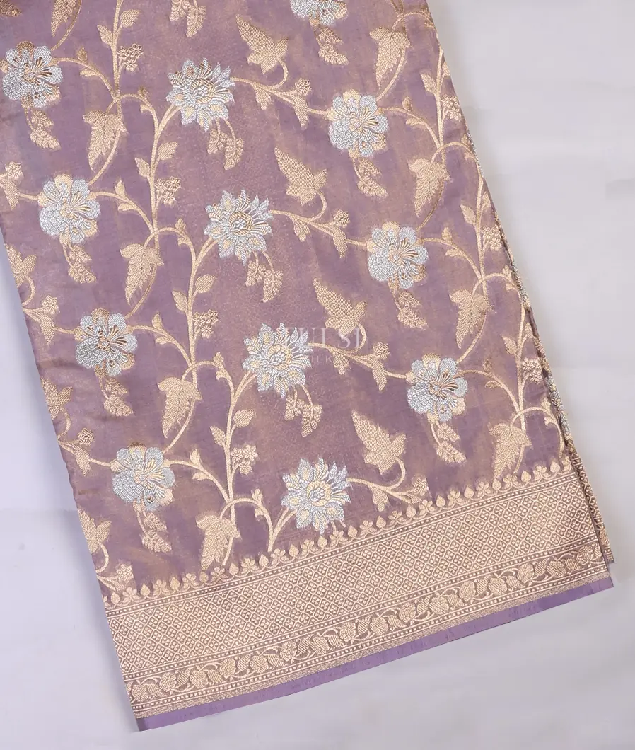 Lavender Banaras Tissue Silk Saree T685106-image