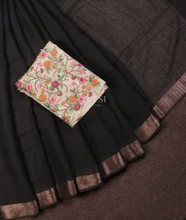 black-handwoven-linen-saree-t707658-t707658-b