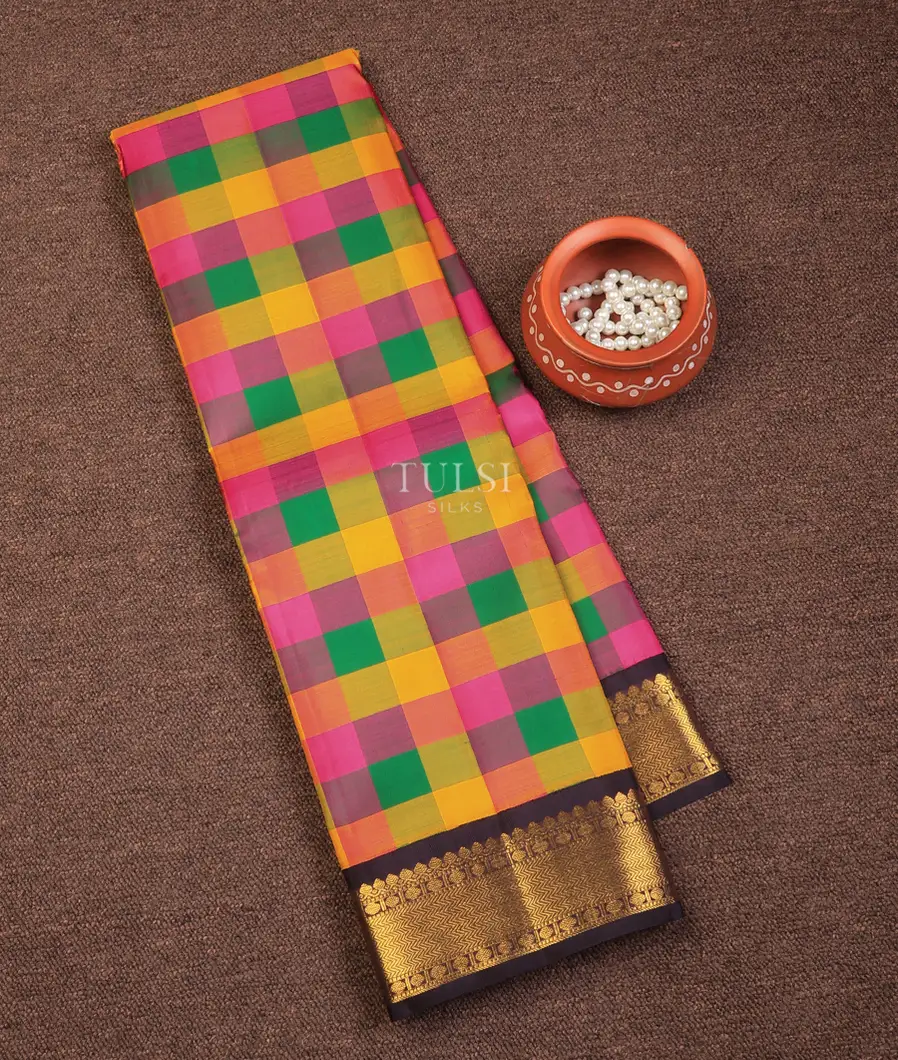 Multicolour Kanjivaram Silk Saree T724916-image