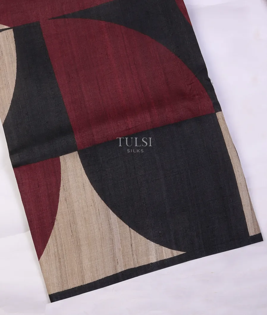 Multicolour Tussar Printed Saree T722338-image