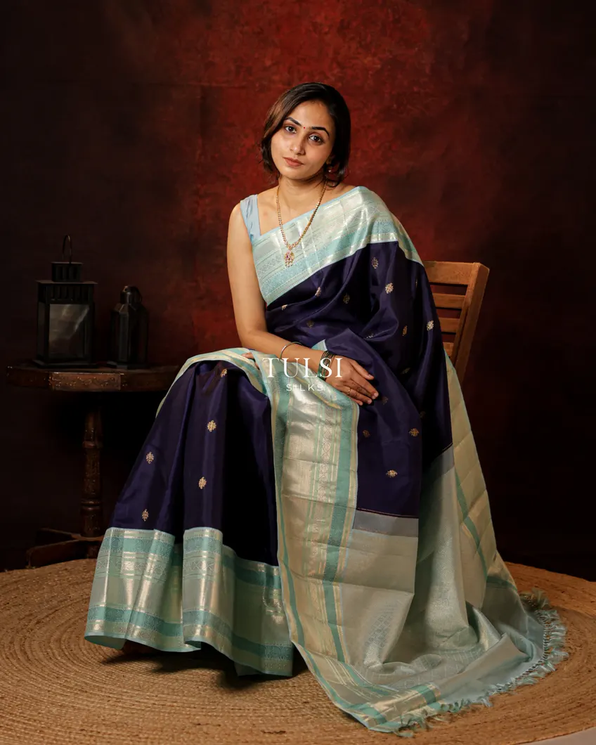 Blue Kanjivaram Silk Saree T698932-image