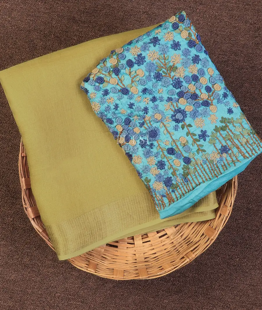 light-greenish-yellow-handwoven-linen-saree-t707642-t707642-a