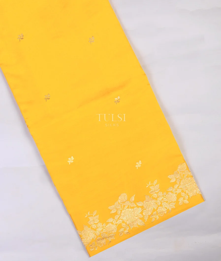 Yellow Banaras Silk Saree T708063-image