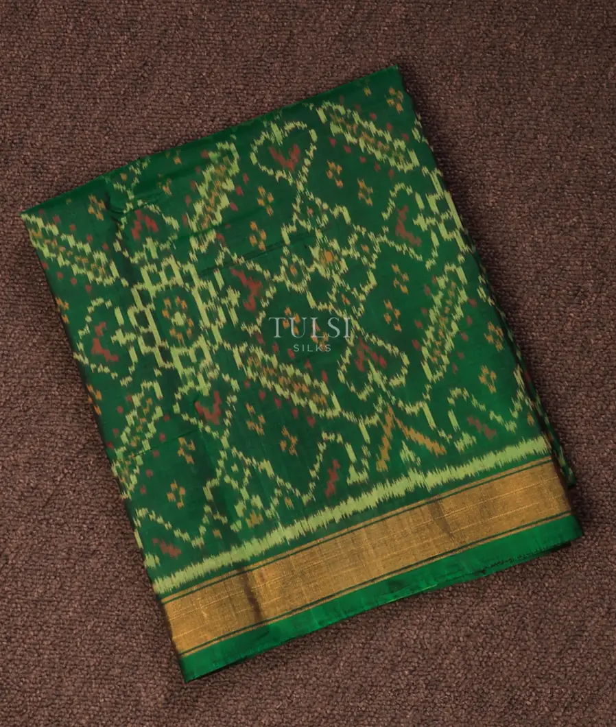 Green Patola Silk Blouse T697038-image