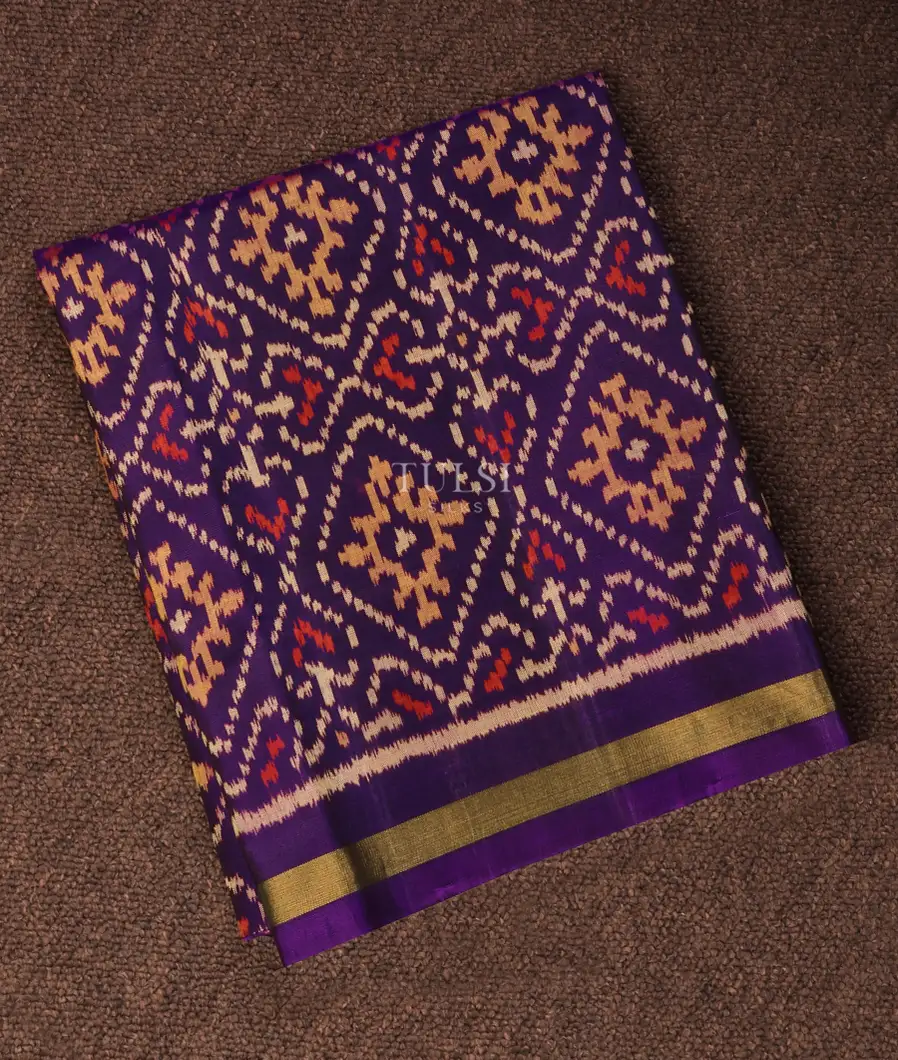 Purple Patola Silk Blouse T715121-image