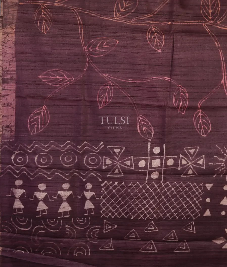 burgundy-tussar-printed-saree-t694810-t694810-d