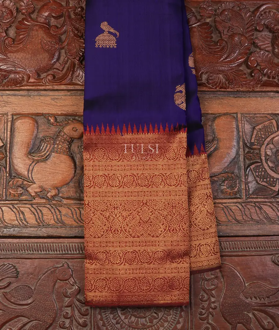 Blue Kanjivaram Silk Saree T726048-image