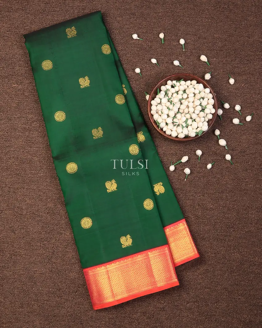 Bottle Green Kanjivaram Silk Saree T712510-image