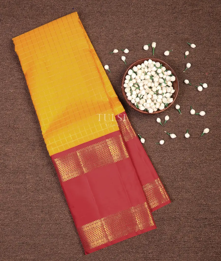 Yellow Kanjivaram Silk Saree T725605-image