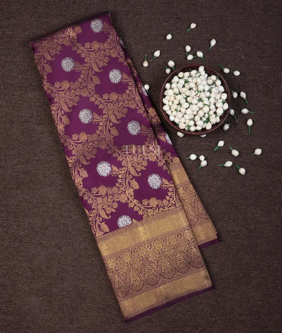 Purple Kanjivaram Silk Saree T599115-image