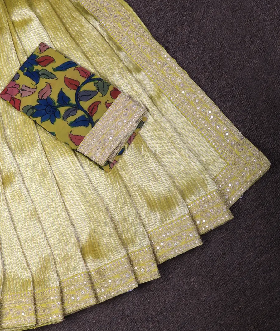 yellow-art-crepe-tissue-silk-saree-with-kalamkari-blouse-t728772-t728772-b