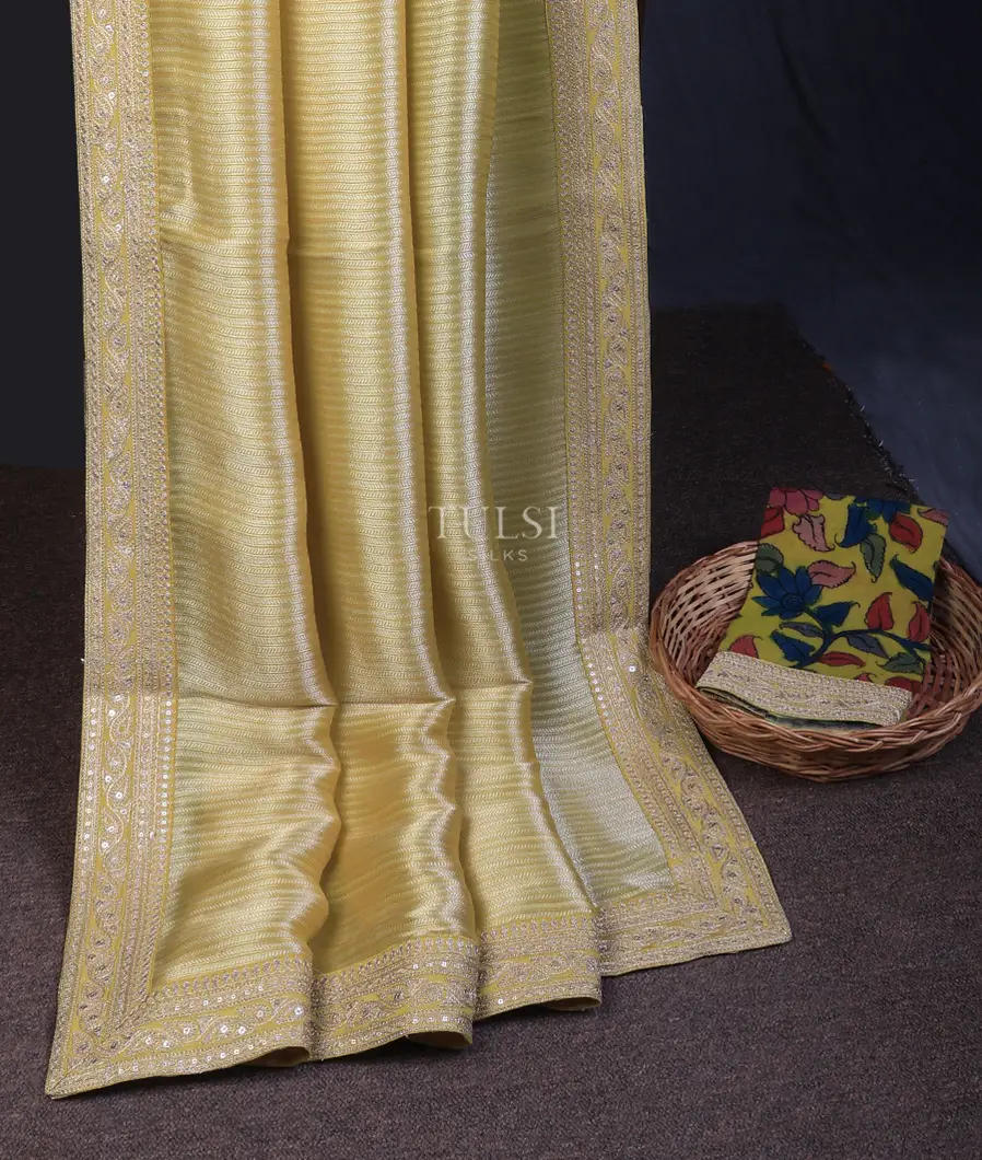 yellow-art-crepe-tissue-silk-saree-with-kalamkari-blouse-t728772-t728772-e