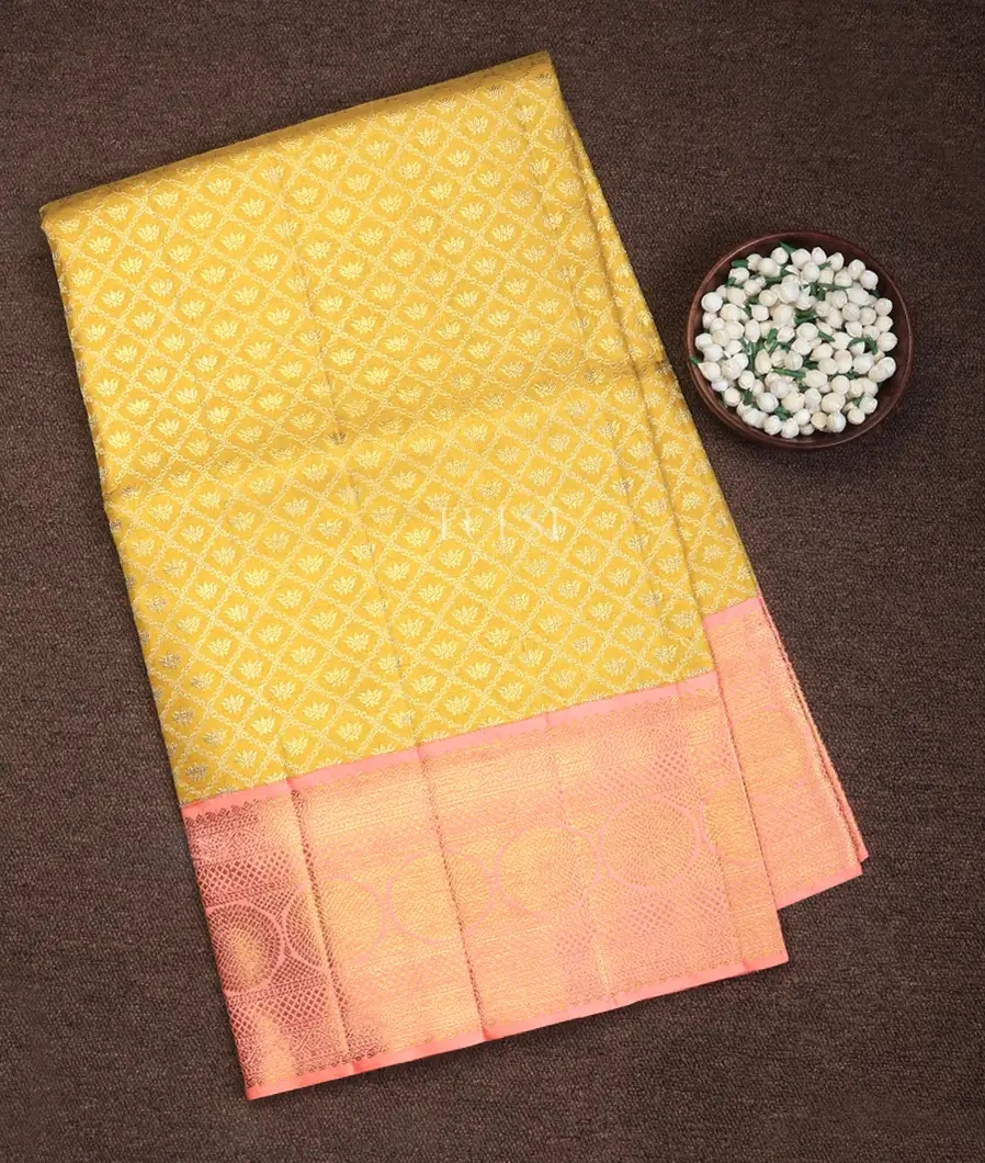 Gold and Yellow Tissue Kanjivaram Silk Saree T728641-image