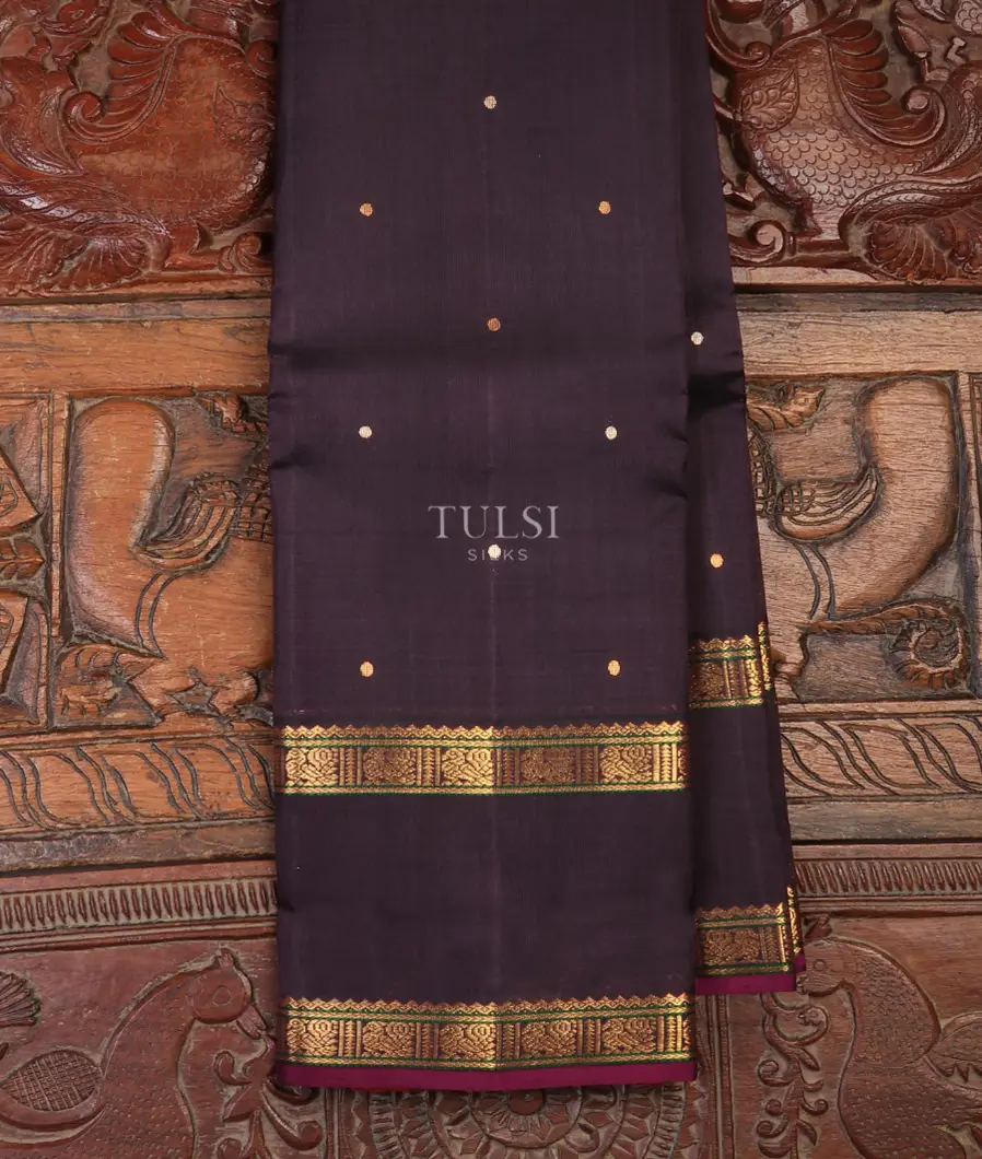 Midnight Blue Kanjivaram Silk Saree T726712-image