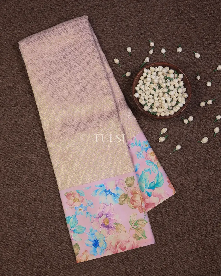 Pink Printed Kanjivaram Silk Saree T692916-image