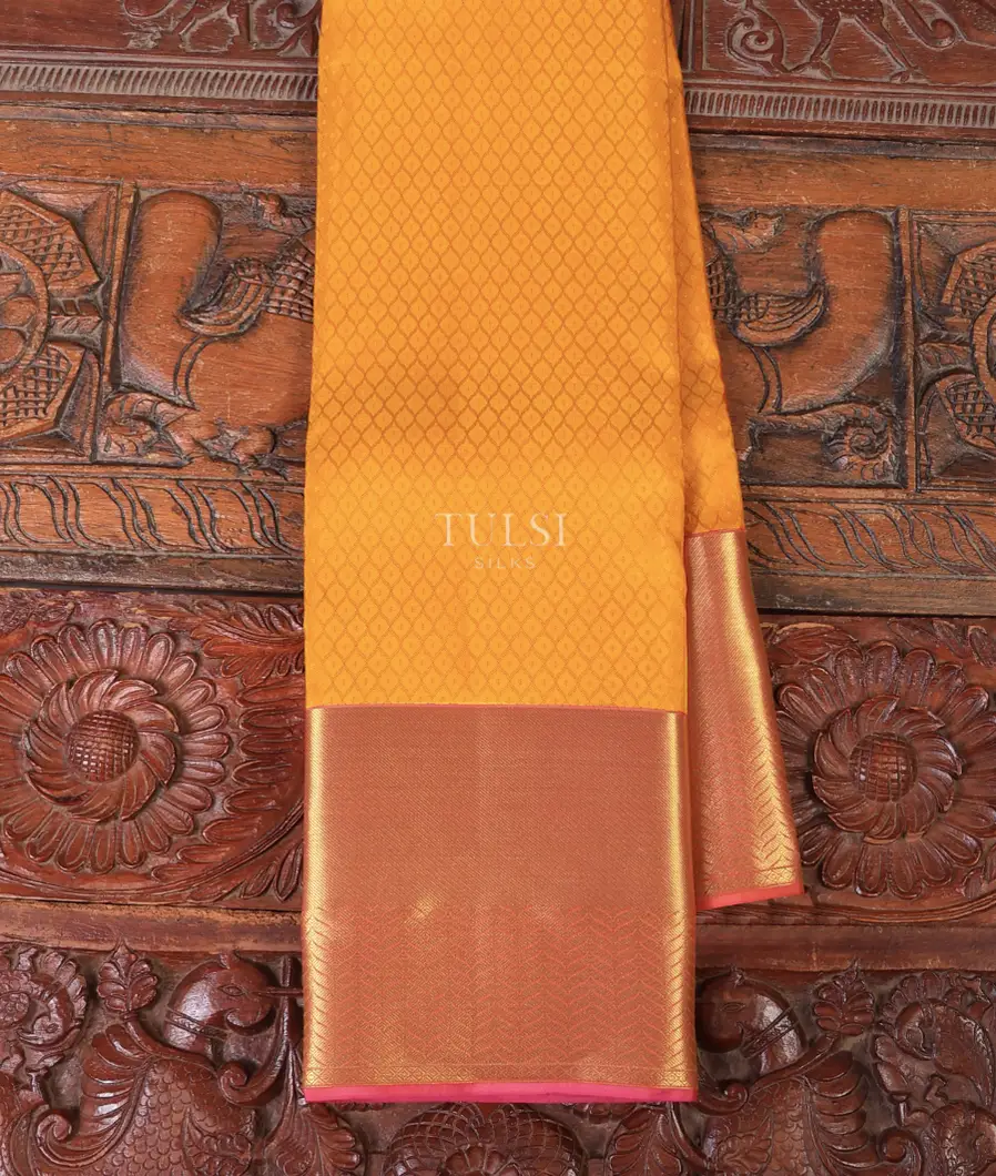 Yellow Soft Silk Saree T711256-image