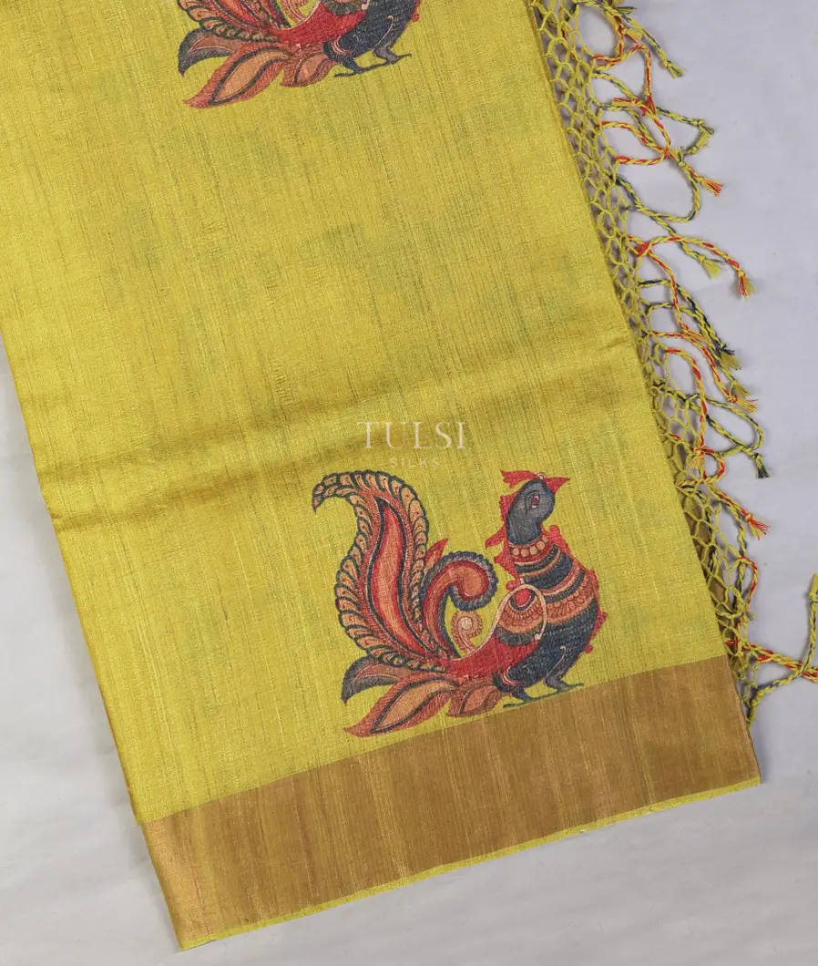 Green Tussar Printed Saree T705248-image