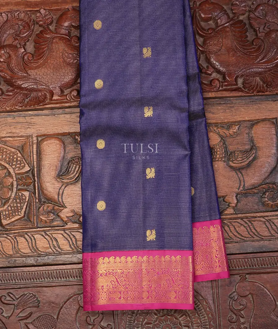 Blue Kanjivaram Silk Saree T718504-image