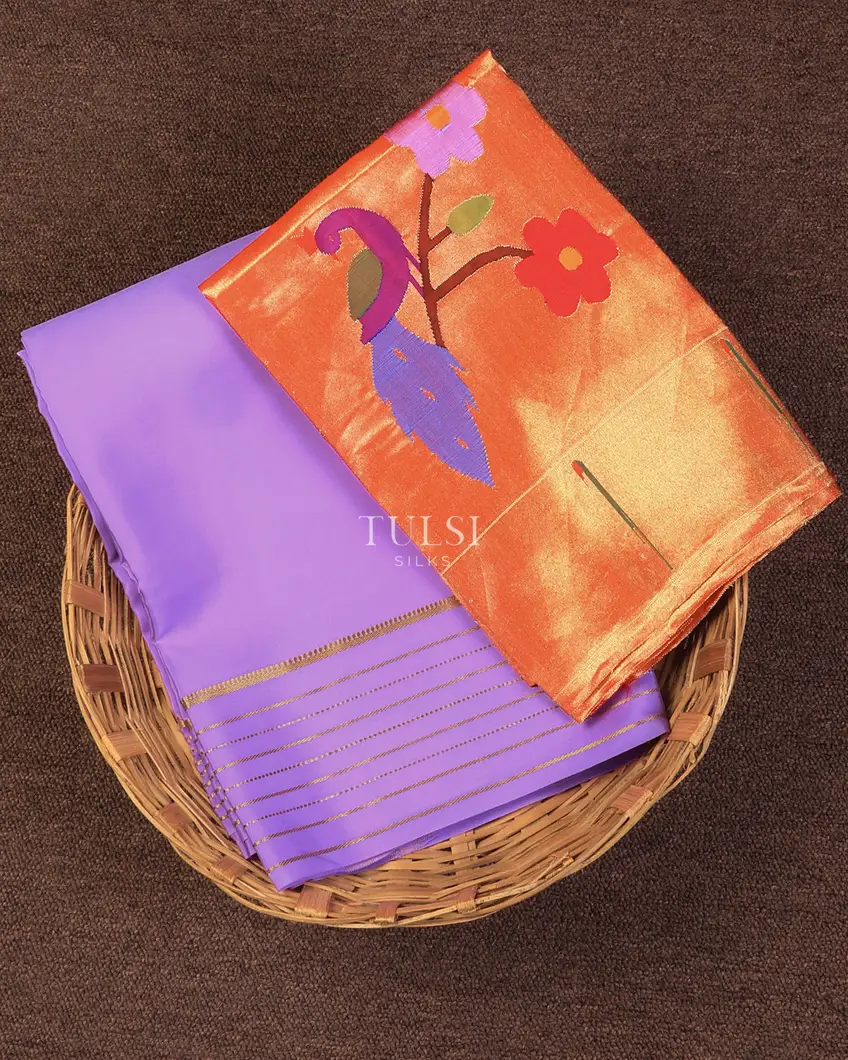 Lavender Mysore Silk Saree T724281-image