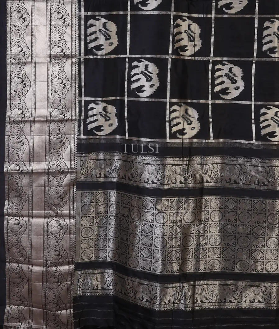 black-ikat-silk-saree-with-kanjivaram-border-t730149-t730149-d