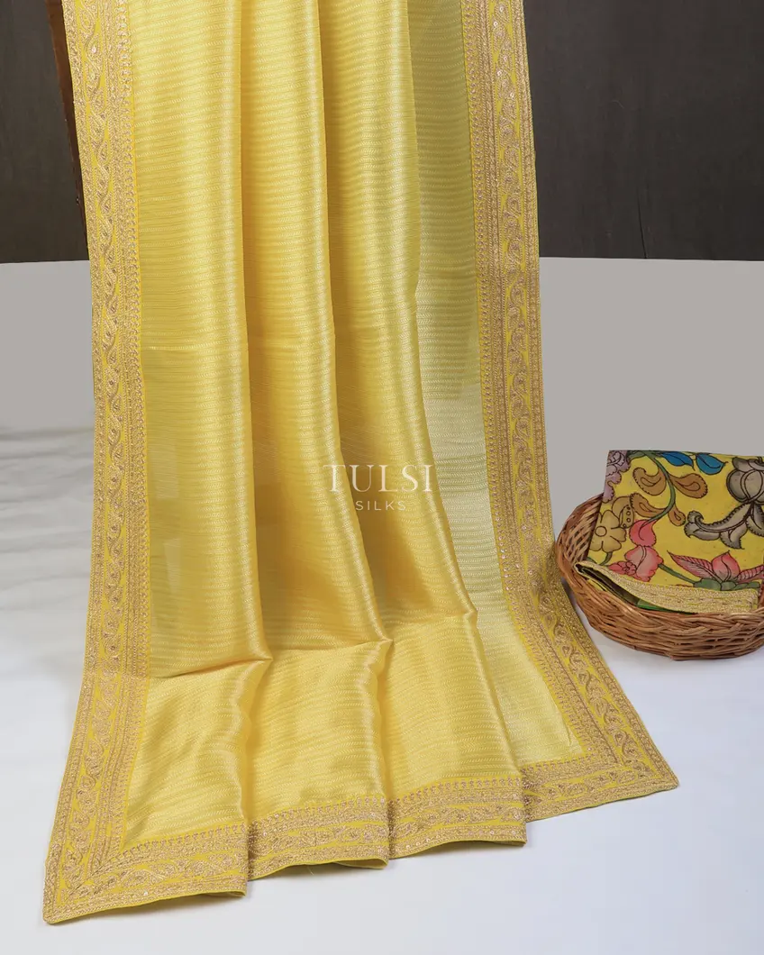 yellow-art-crepe-tissue-silk-saree-with-kalamkari-blouse-t729817-t729817-e