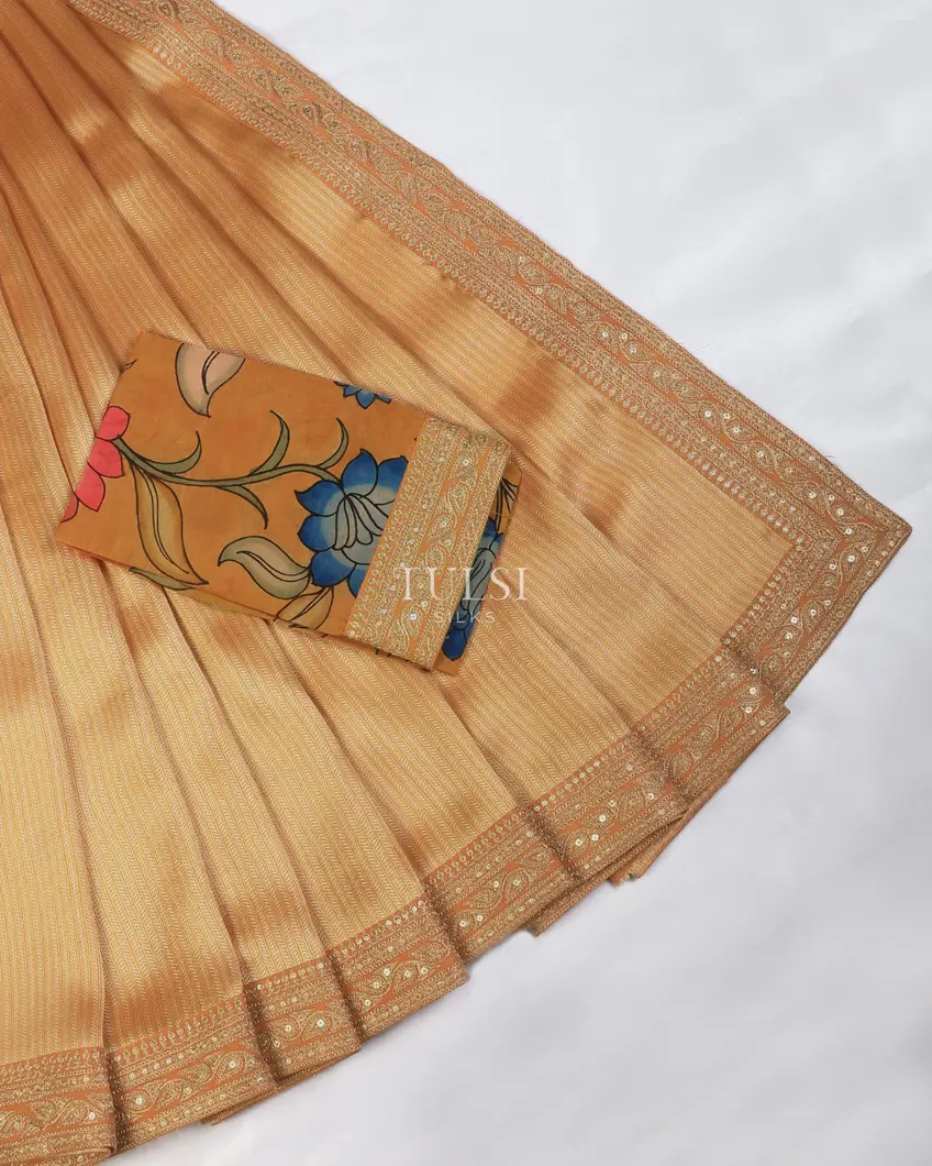 peach-art-crepe-tissue-silk-saree-with-kalamkari-blouse-t729838-t729838-b