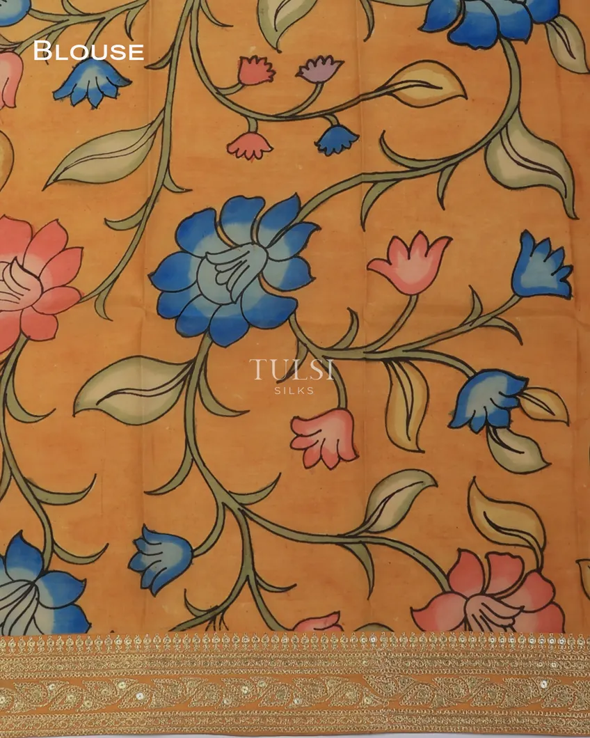 peach-art-crepe-tissue-silk-saree-with-kalamkari-blouse-t729838-t729838-c