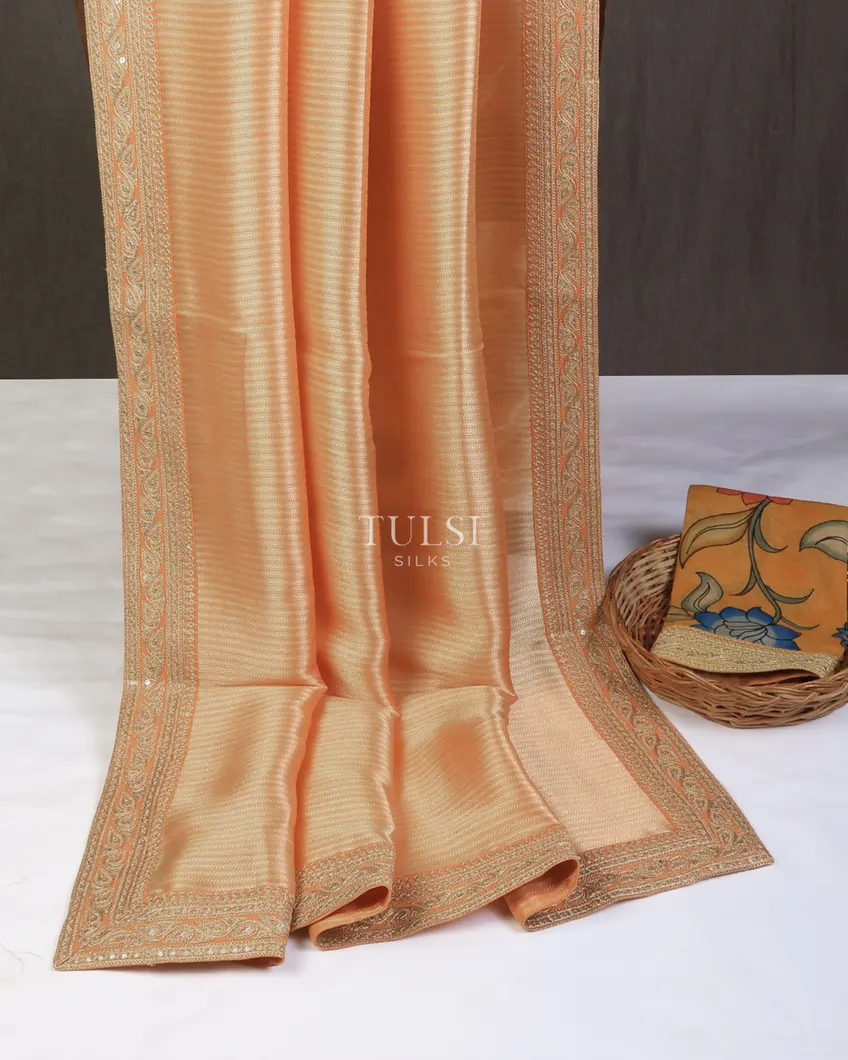 peach-art-crepe-tissue-silk-saree-with-kalamkari-blouse-t729838-t729838-e