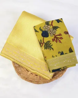 yellow-art-crepe-tissue-silk-saree-with-kalamkari-blouse-t729813-t729813-a