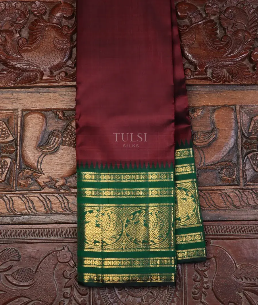 Maroon Kanjivaram Silk Saree T730698-image