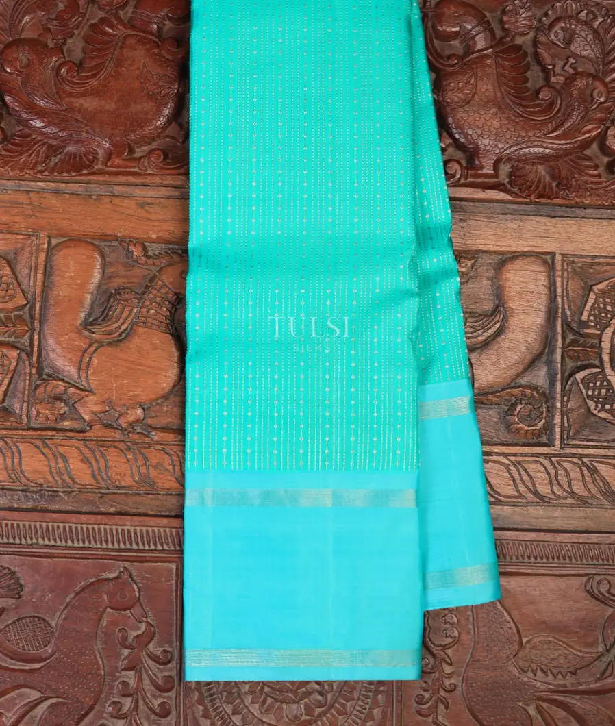 Greenish Blue Kanjivaram Silk Saree T718471-image