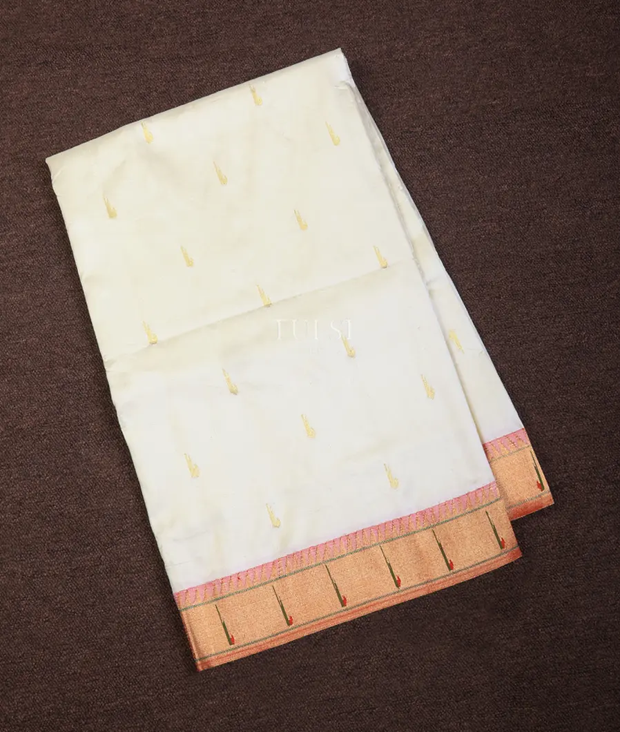 Off-White Paithani Silk Saree T723008-image