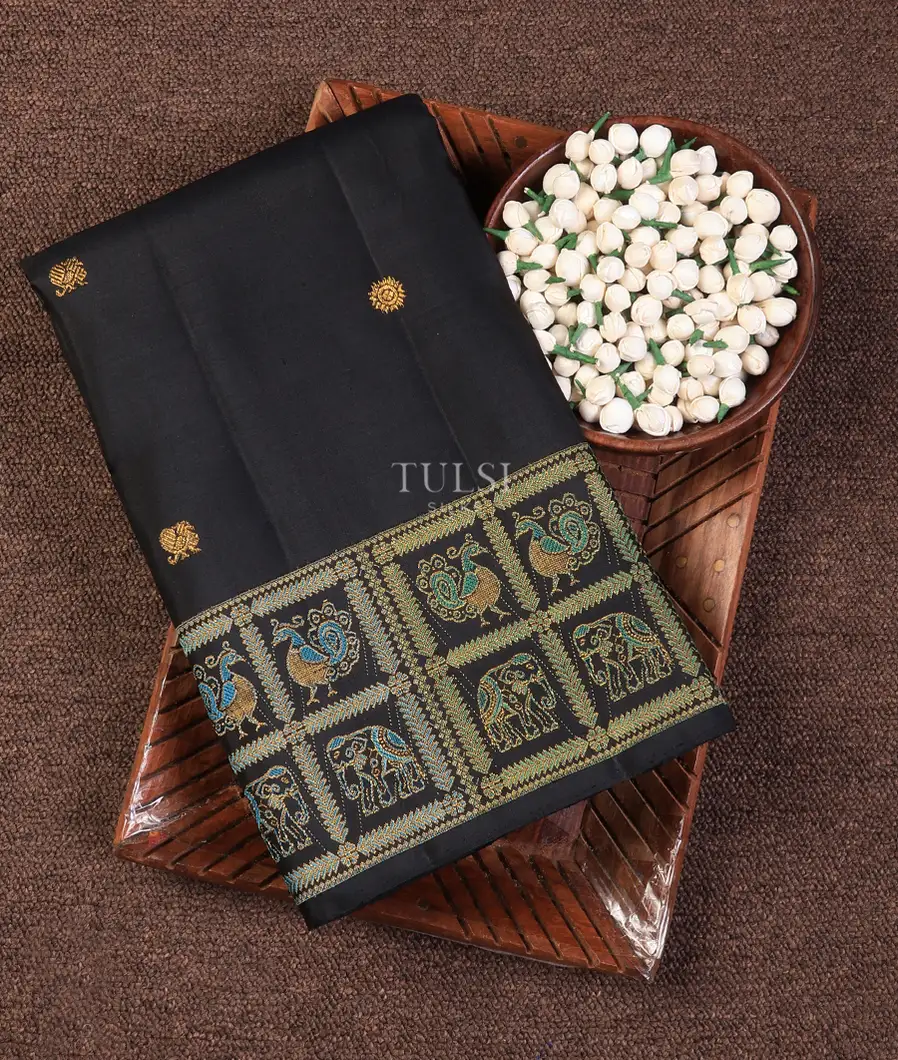 Black Kanjivaram Silk Saree T716391-image
