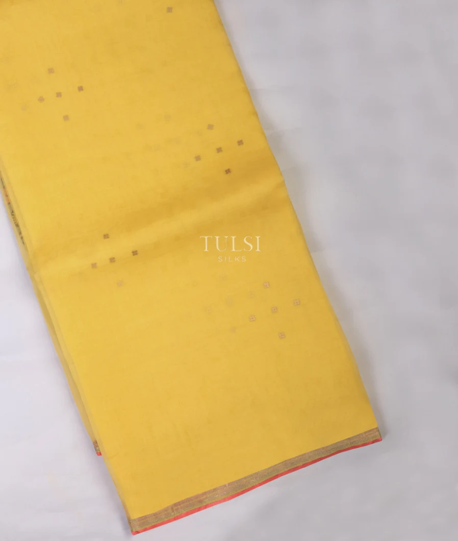 Yellow Woven Organza Saree T709125-image