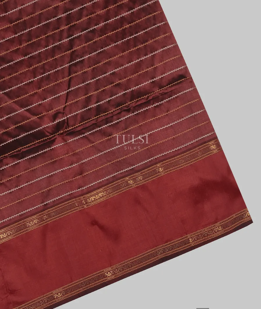 Maroon Silk Cotton Saree T719379-image