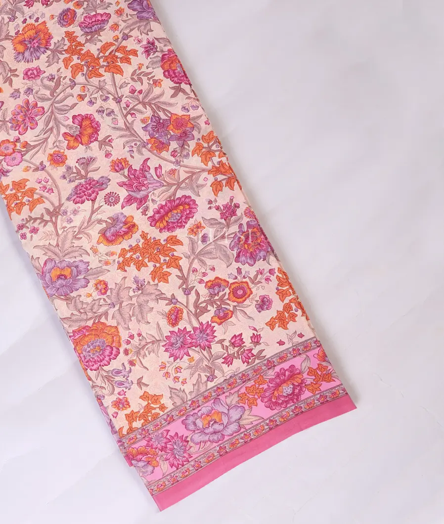 Off-White Crepe Silk Saree T577634-image