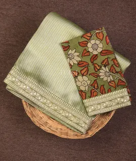 green-art-crepe-tissue-silk-saree-with-kalamkari-blouse-t732606-t732606-a