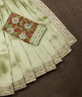 green-art-crepe-tissue-silk-saree-with-kalamkari-blouse-t732606-t732606-b