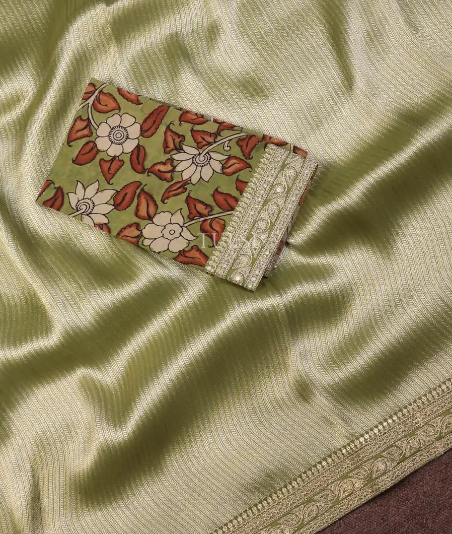green-art-crepe-tissue-silk-saree-with-kalamkari-blouse-t732606-t732606-e